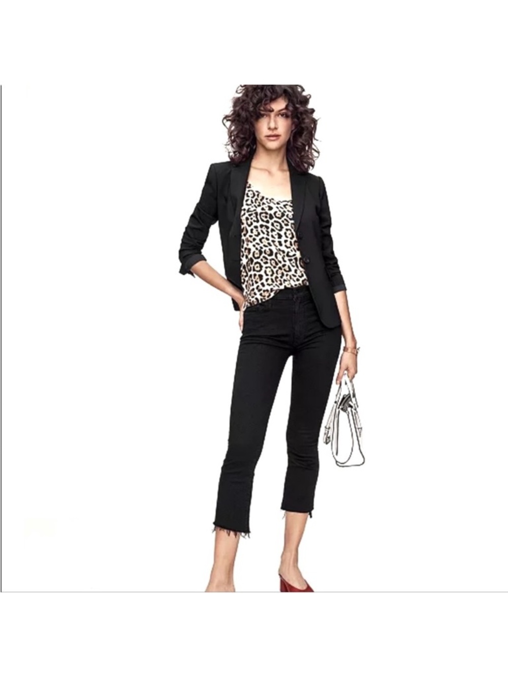 Mother The Insider Crop Not Guilty Jeans 26 Black